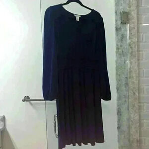 London times navy blue dress long sleeves